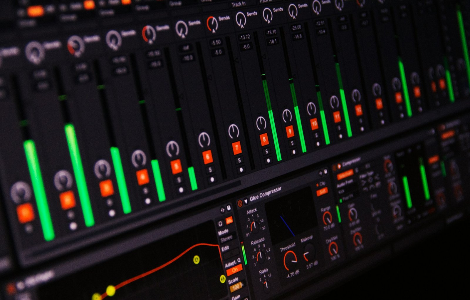 A photo of a digital audio workstation